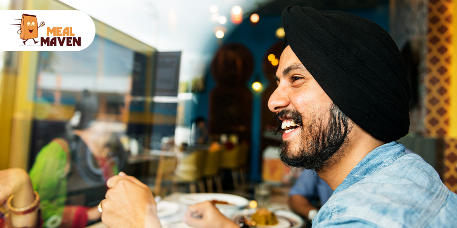 Authentic Indian thali served at Namaste India in Edmonton